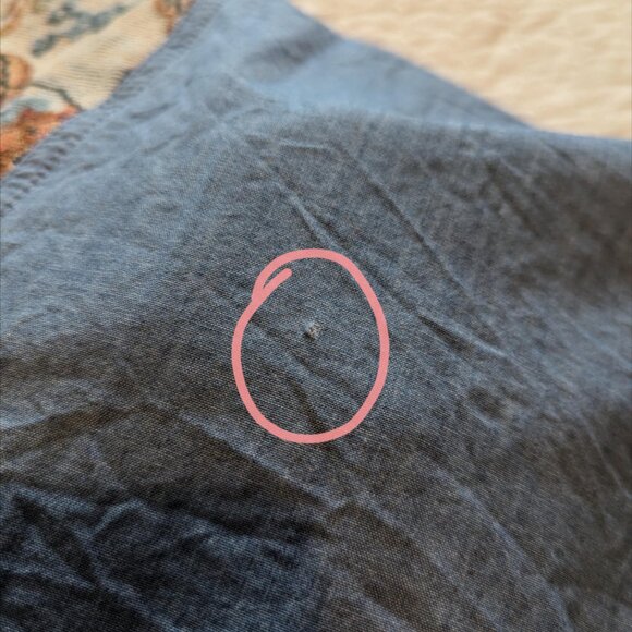 Vintage Chambray Old West Tapestry Vest w/Tassel Yoke - Picture 5 of 6